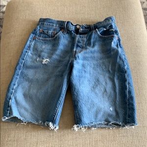 Levi’s 501 knee length jean shorts